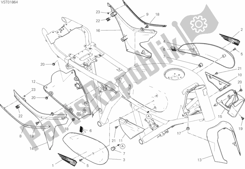 Todas las partes para Mercado de Ducati Scrambler Icon Dark 803 2020